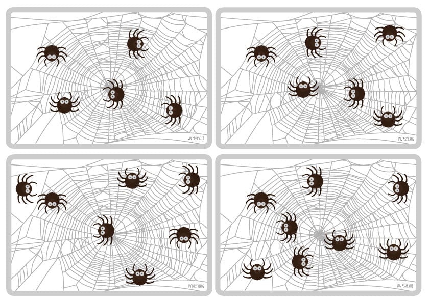 Pavouci v pavučině simple, downloadable, virtual Messy Play 