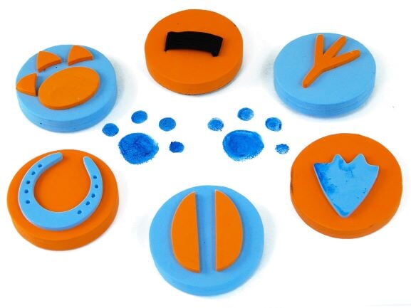 Tiskátka stopy zvířat 6ks simple Messy Play 